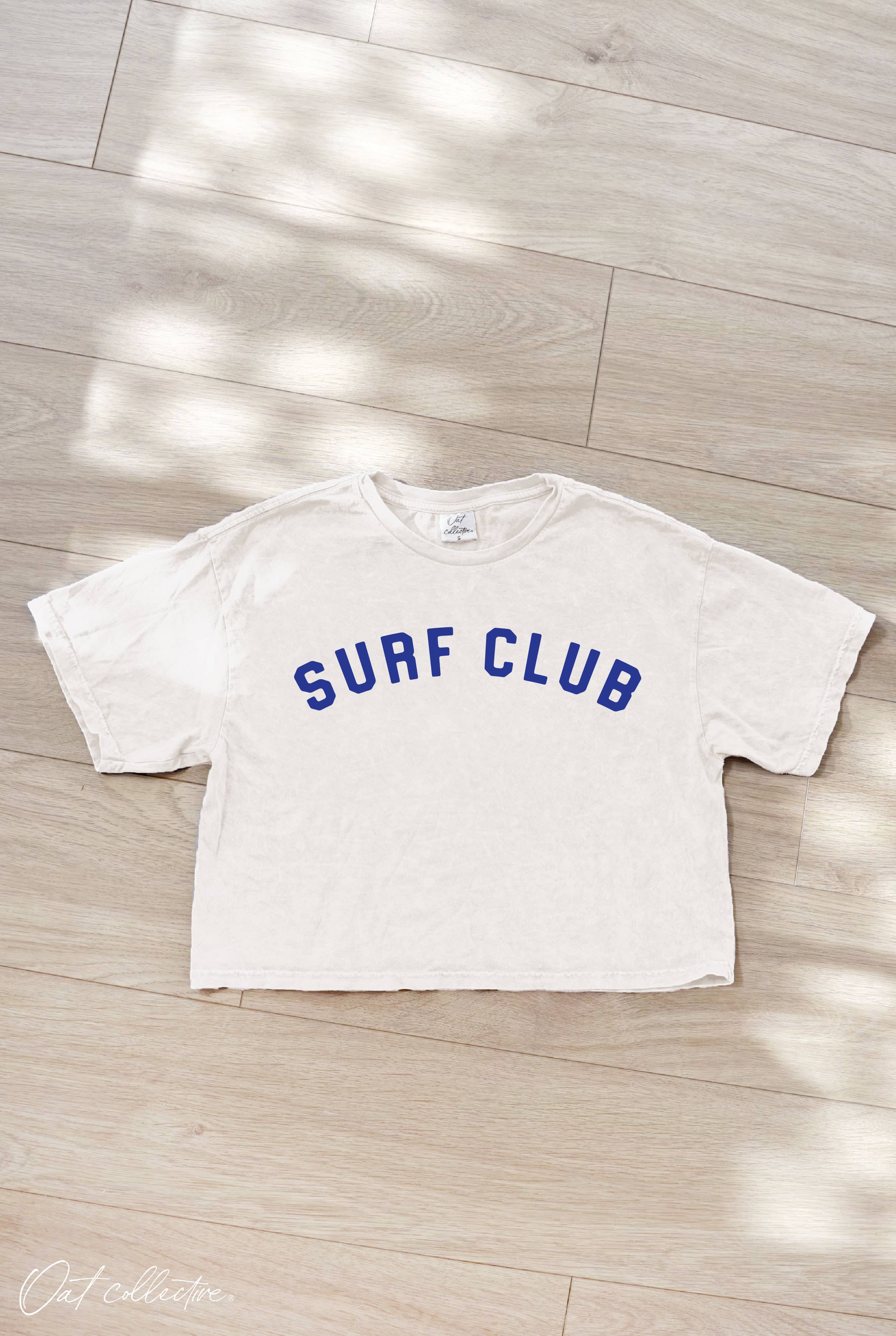 Surf Club Cropped Mineral Graphic Top