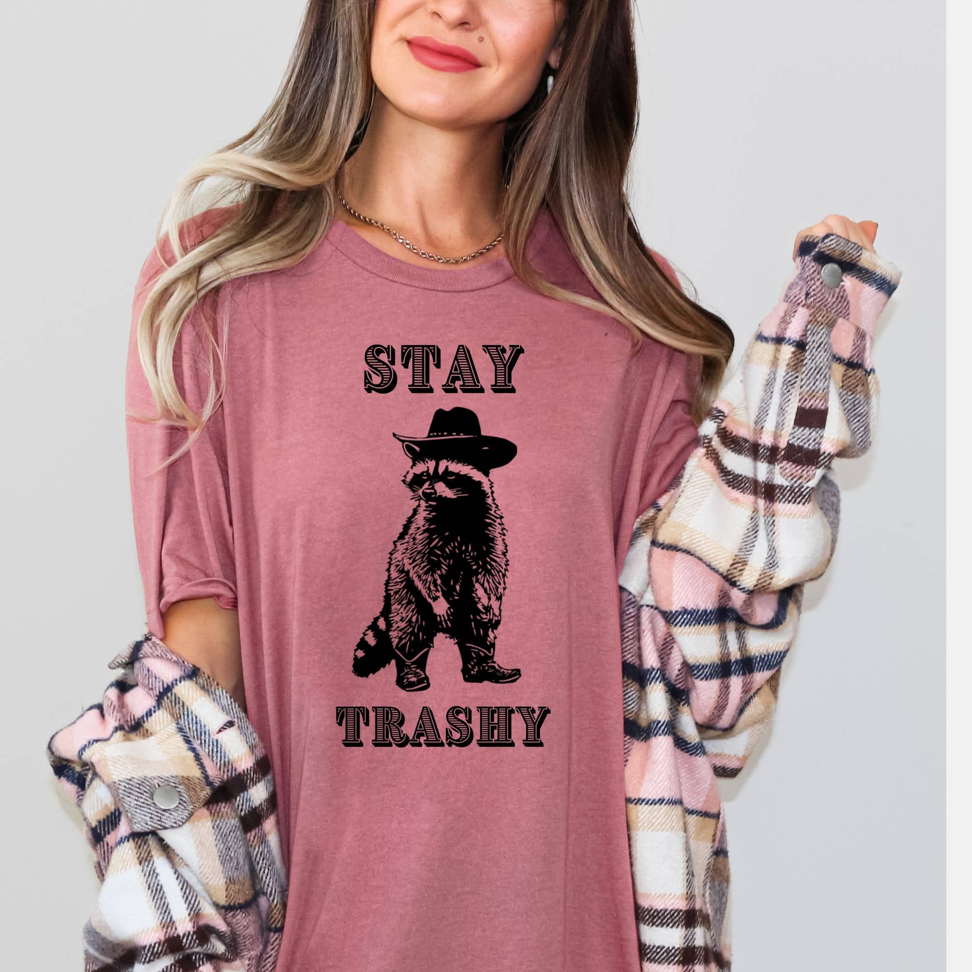 Stay Trashy Raccoon Graphic Tee 272
