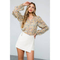 Flower Print Longsleeve Blouse