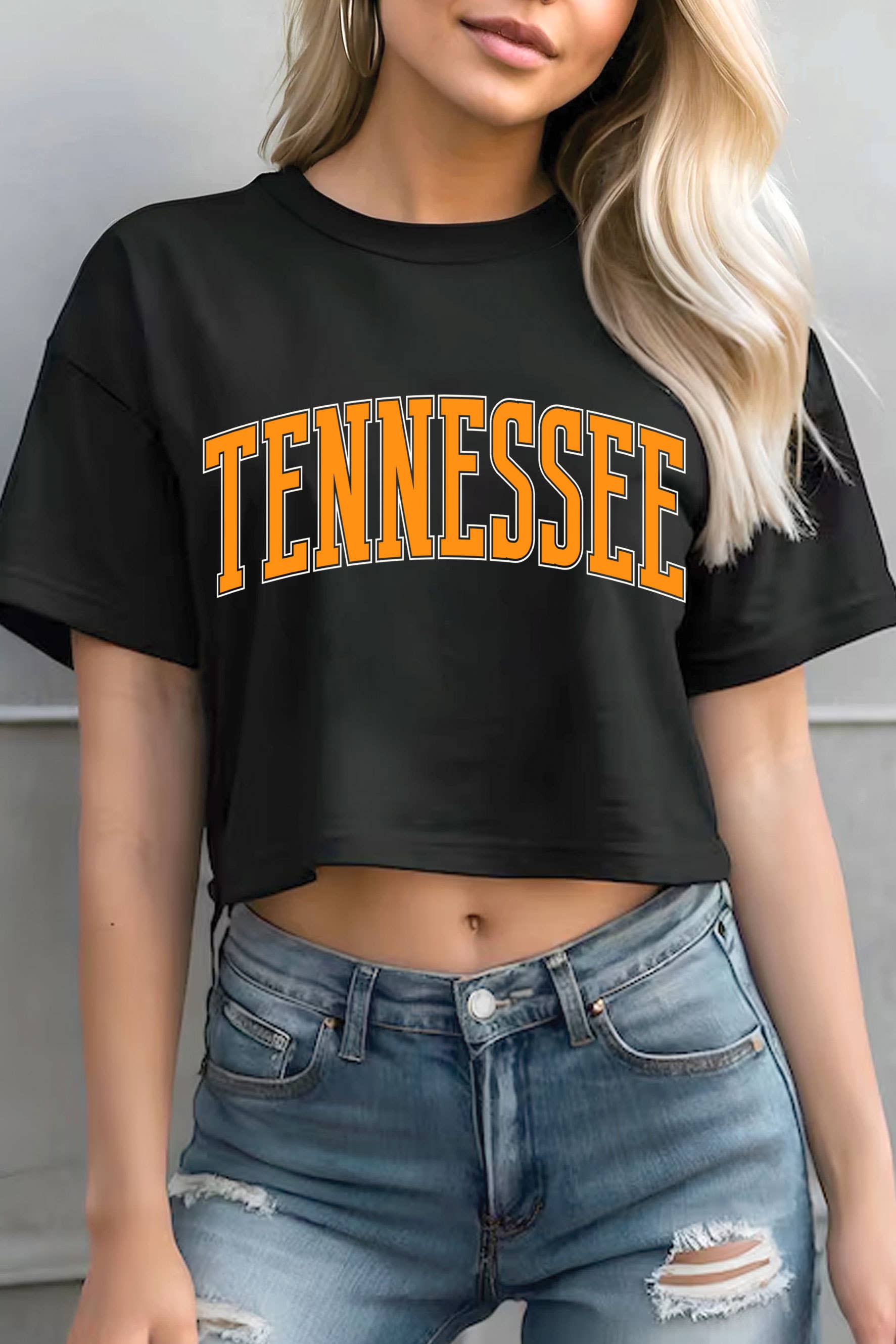 Tennessee Puff Graphic Short Crop Top