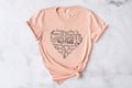 Heart Shape Mother Word T-Shirt