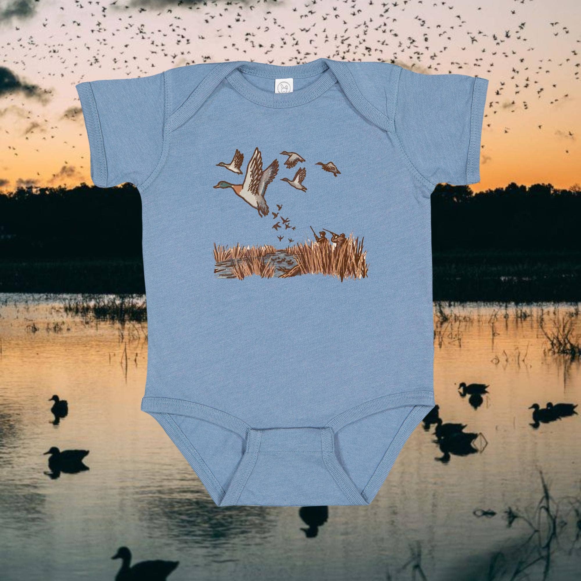 Mallard Duck Hunting & Lucky Duck Infant Bodysuit