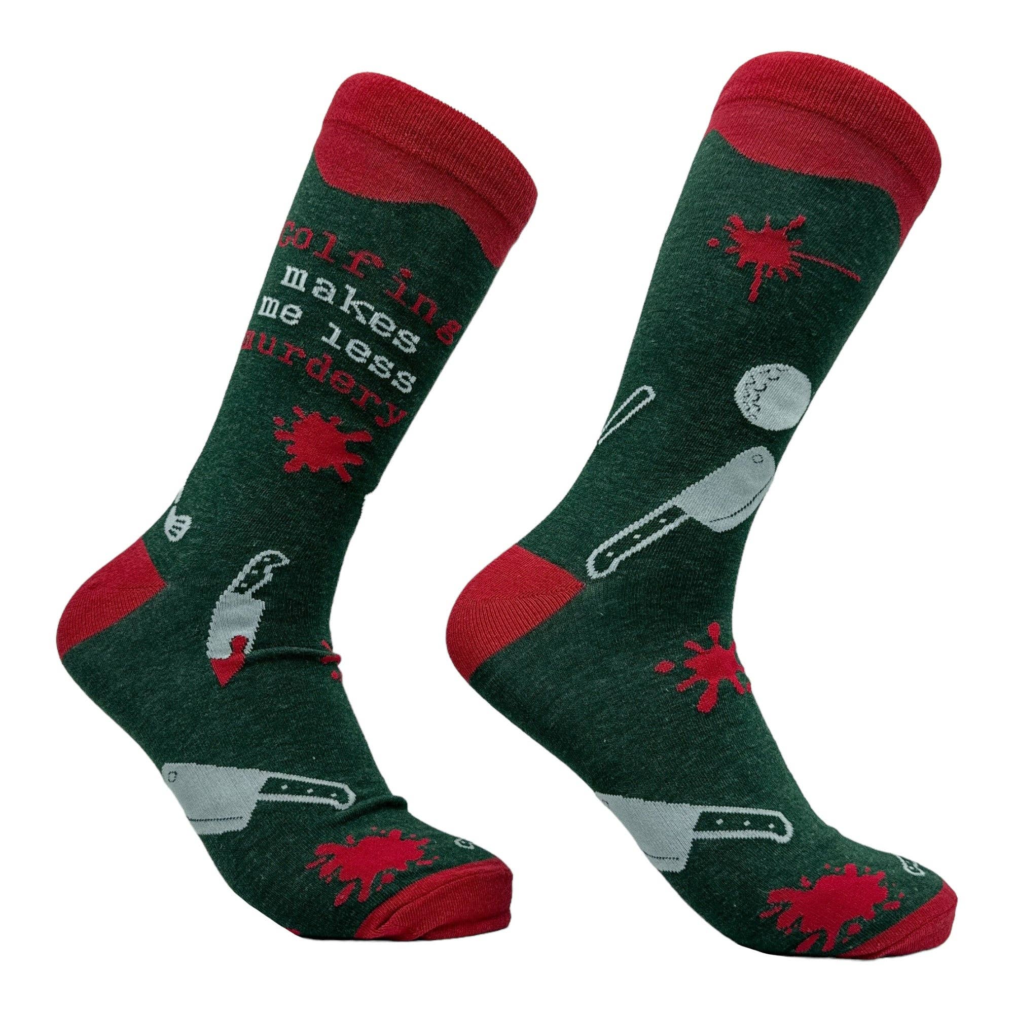 Men's Golfing Makes Me Less Murdery Socks