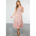 /Size Xl/ Polka Dot Smocked Midi Dress