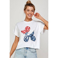July Fourth Baloon Vintage Graphic Crop Top