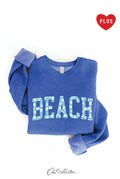 Beach with Pattern Plus Graphic Sweatshirt