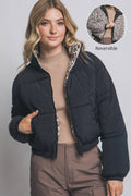 .0805 Reversible Stand Collar Puffer Jacket SI-28529