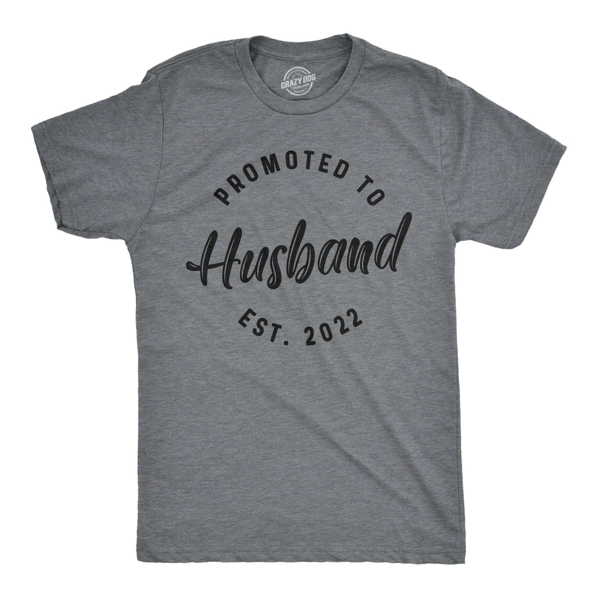 Promoted To Husband 2022 Men's Tshirt Wedding Graphic Tee