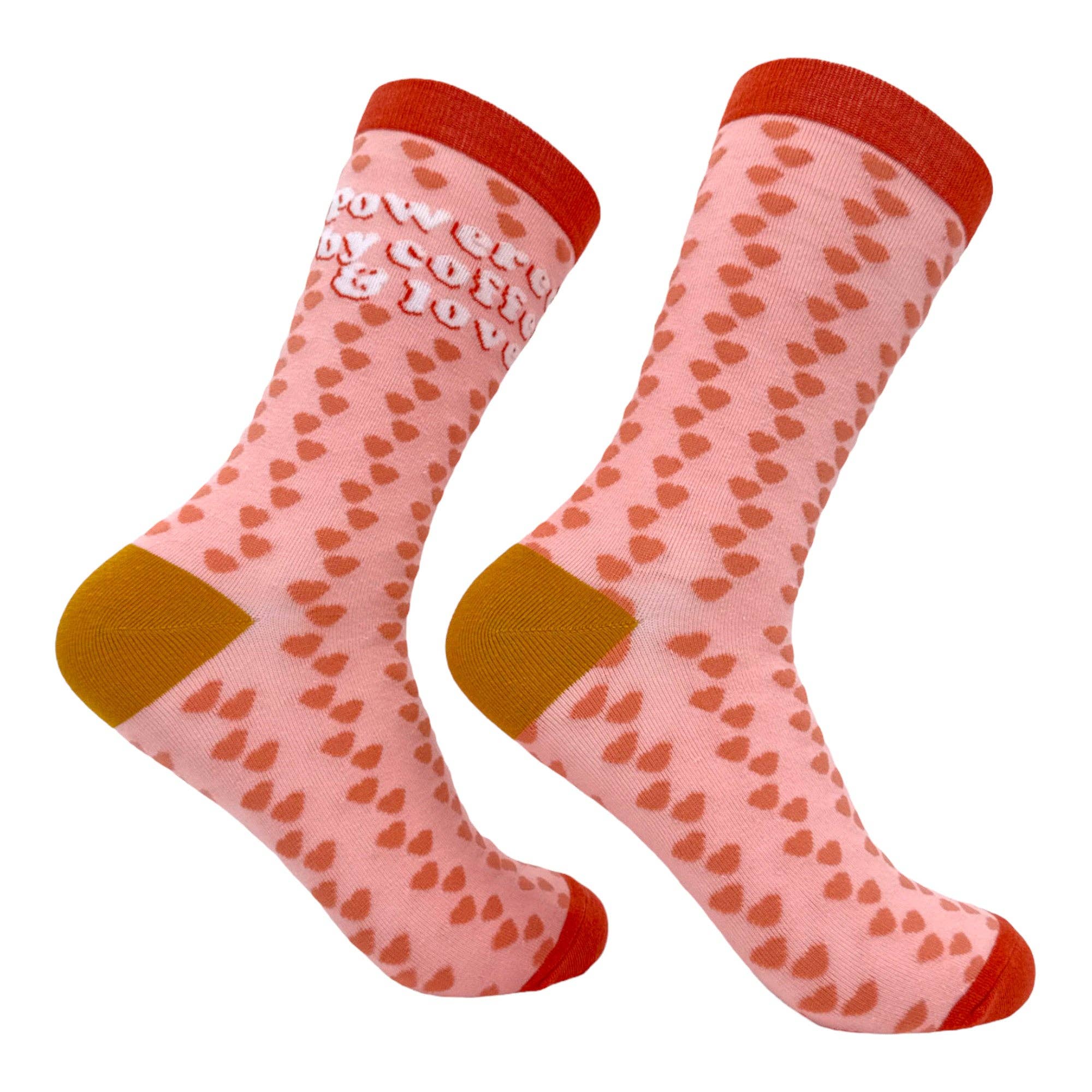 Women's Powered By Coffee and Love Socks