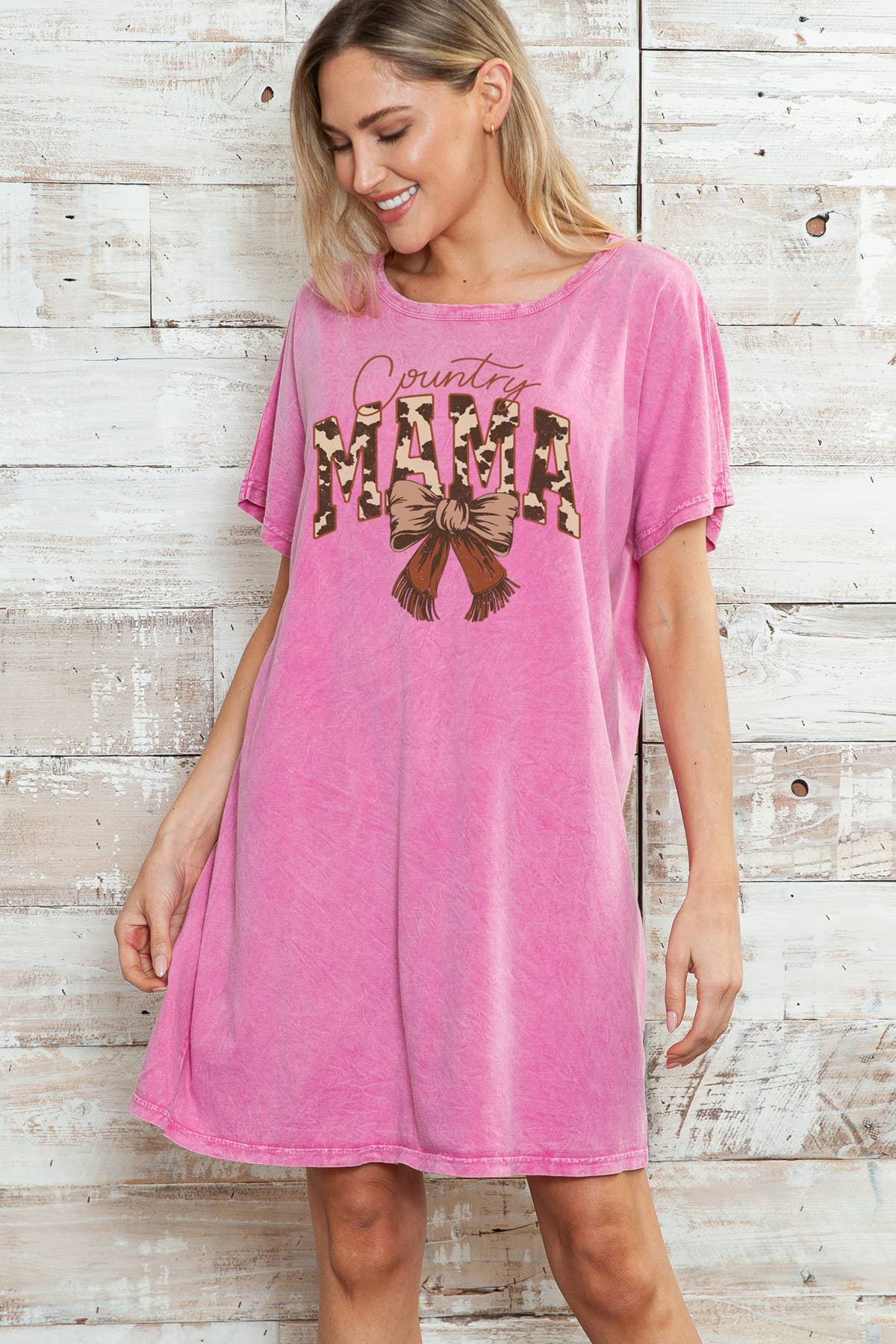 Women Country Mama Graphic Print Mineral Dress