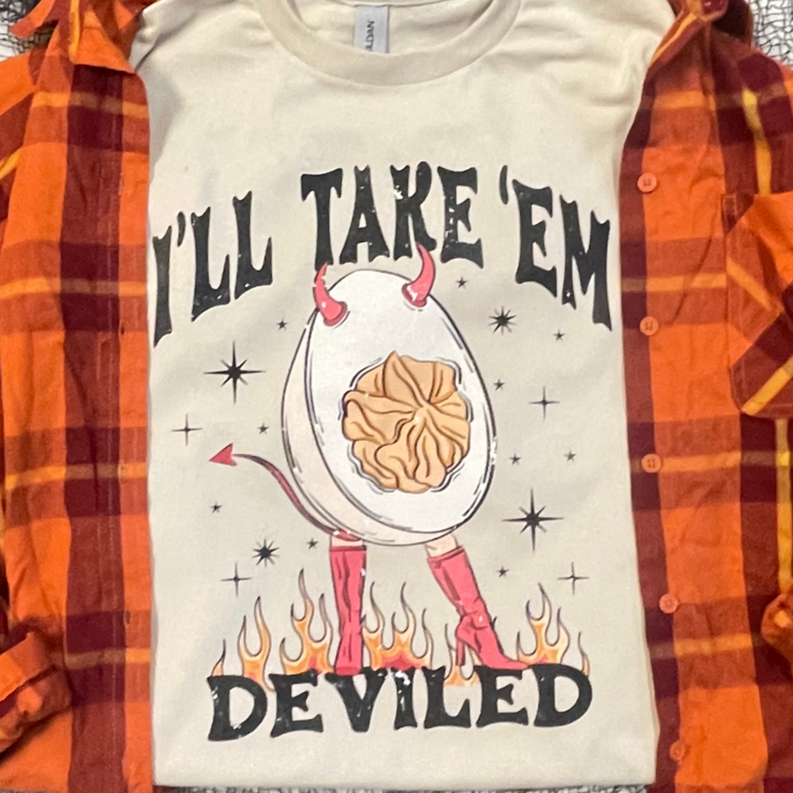 I’Ll Take Them Deviled Thanksgiving Graphic Tee - Fall Tee