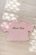 Picnic Club Cropped Mineral Graphic Top