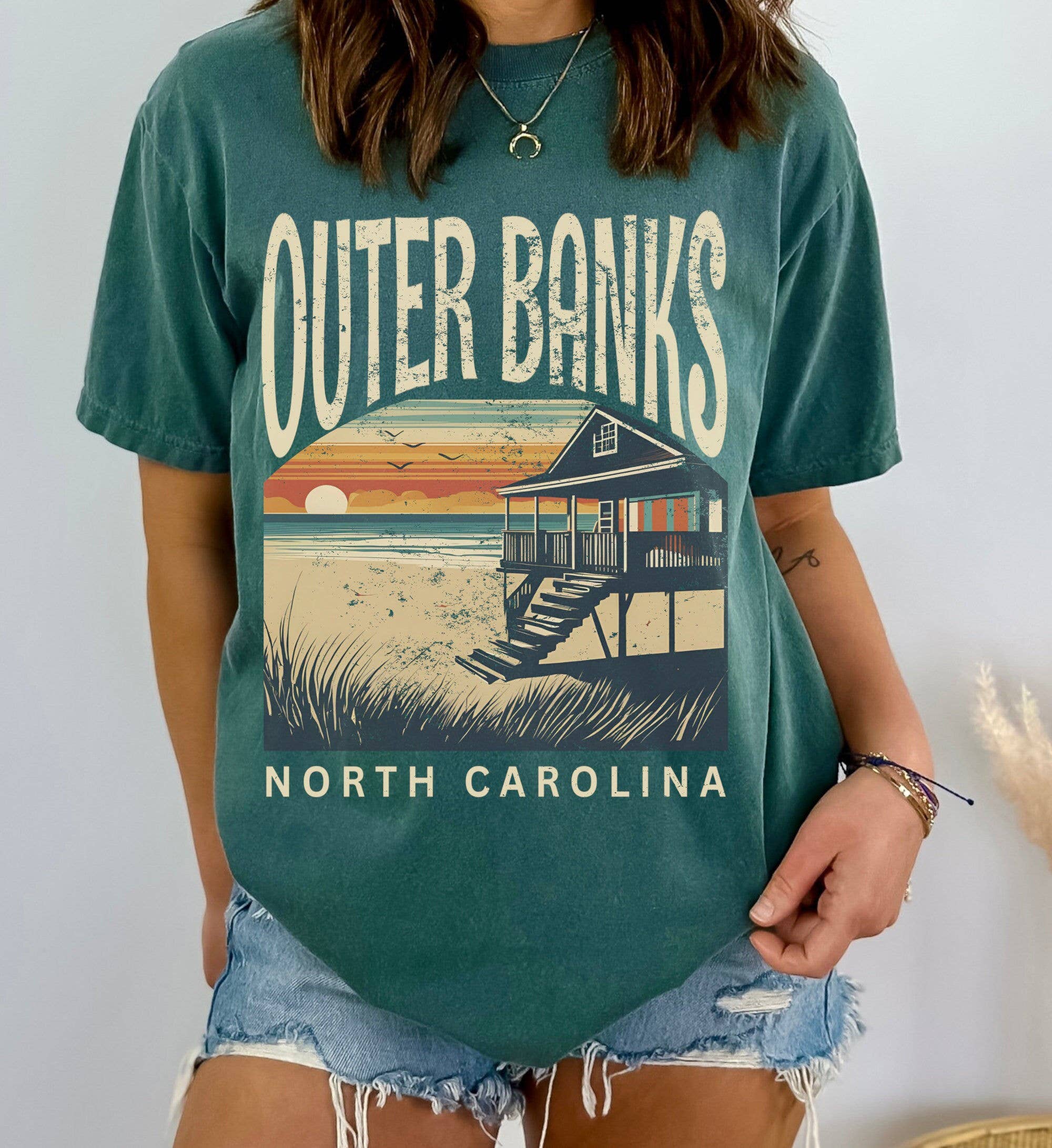 Vintage Outer Banks North Carolina Beach Tee