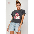 Santa  Christmas Vintage Graphic Crop Top Plus
