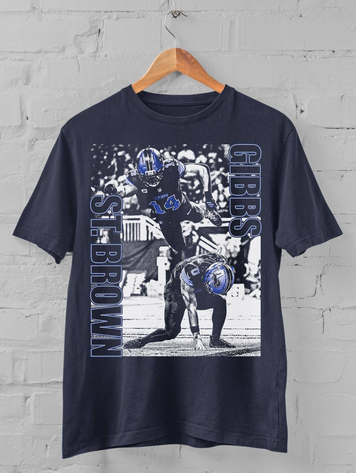 Detroit Football Amon-Ra St. Brown Jahmyr Gibbs Game Day Tee