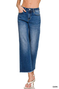 ...0827 High Waist Straight Leg Dark Wash Denim Pants SI-28061