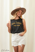 Here Comes the Sun Mineral Graphic Tank Top