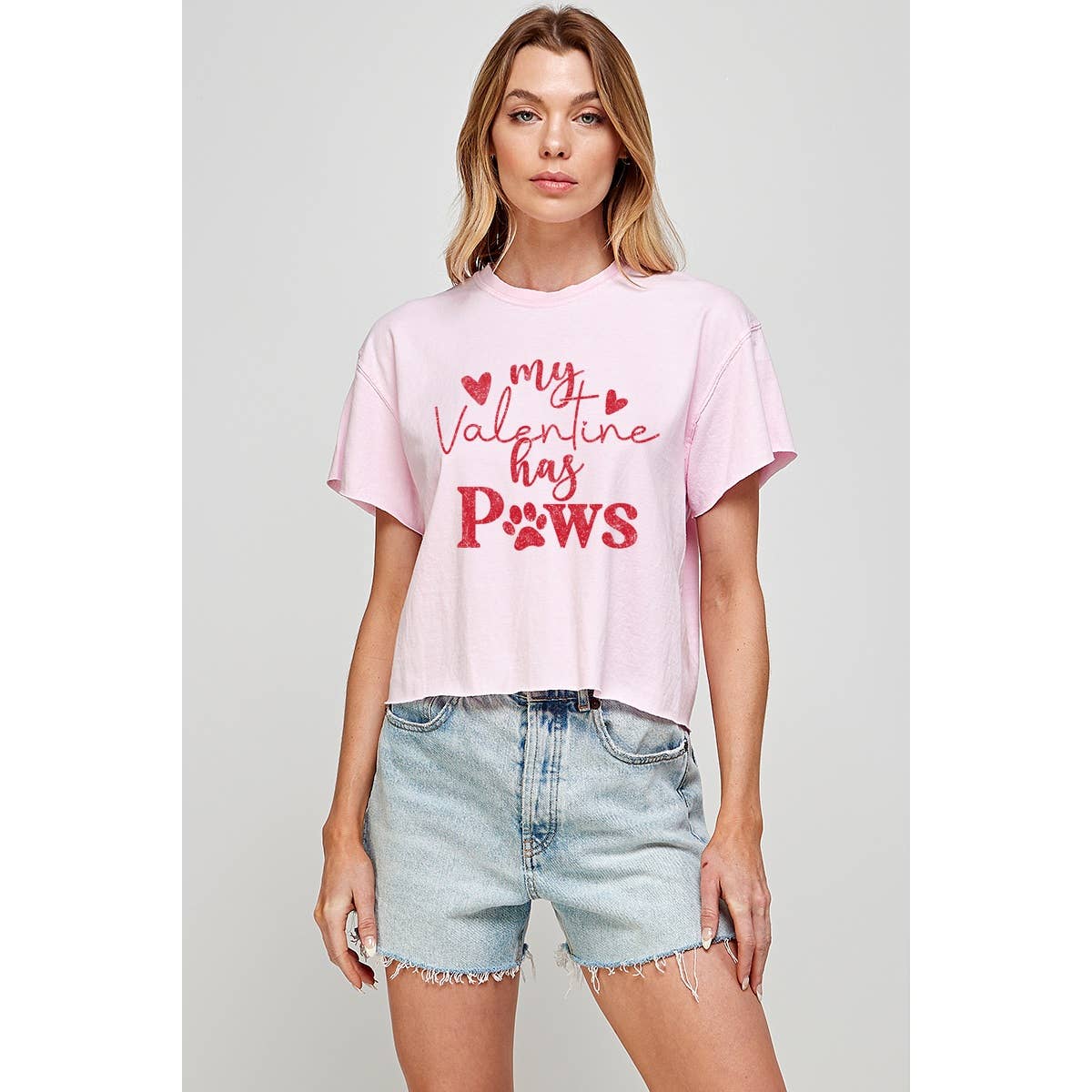 Valentine Season Vintage Graphic Crop Top