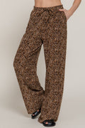 ,,._ SI-28126 Elastic Wastband Animal Print Long Pants w/ Pockets 0612