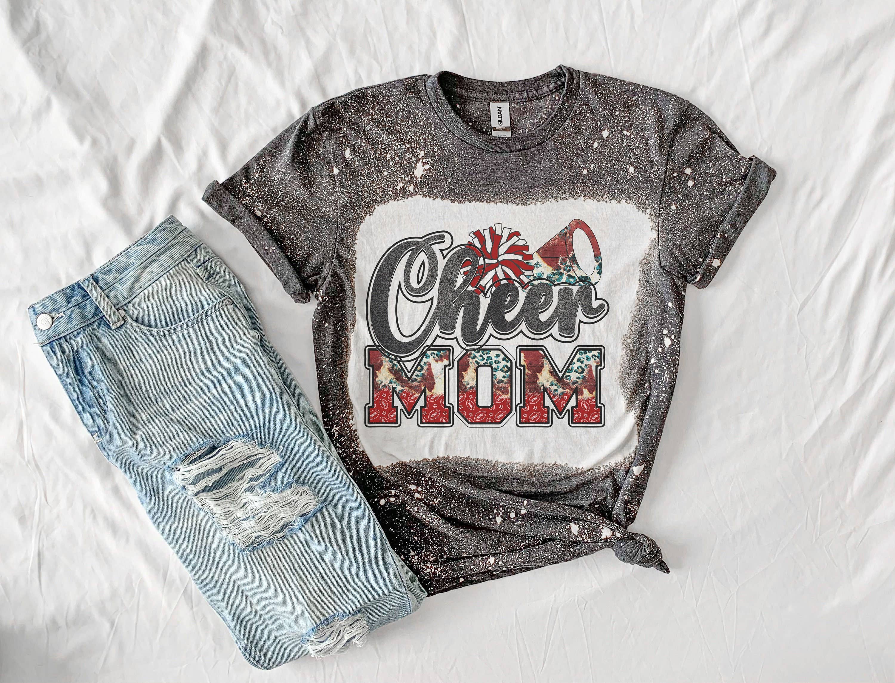 Cheer Mom Bleached Shirt – Cheerleading Tee, Gifts For Her