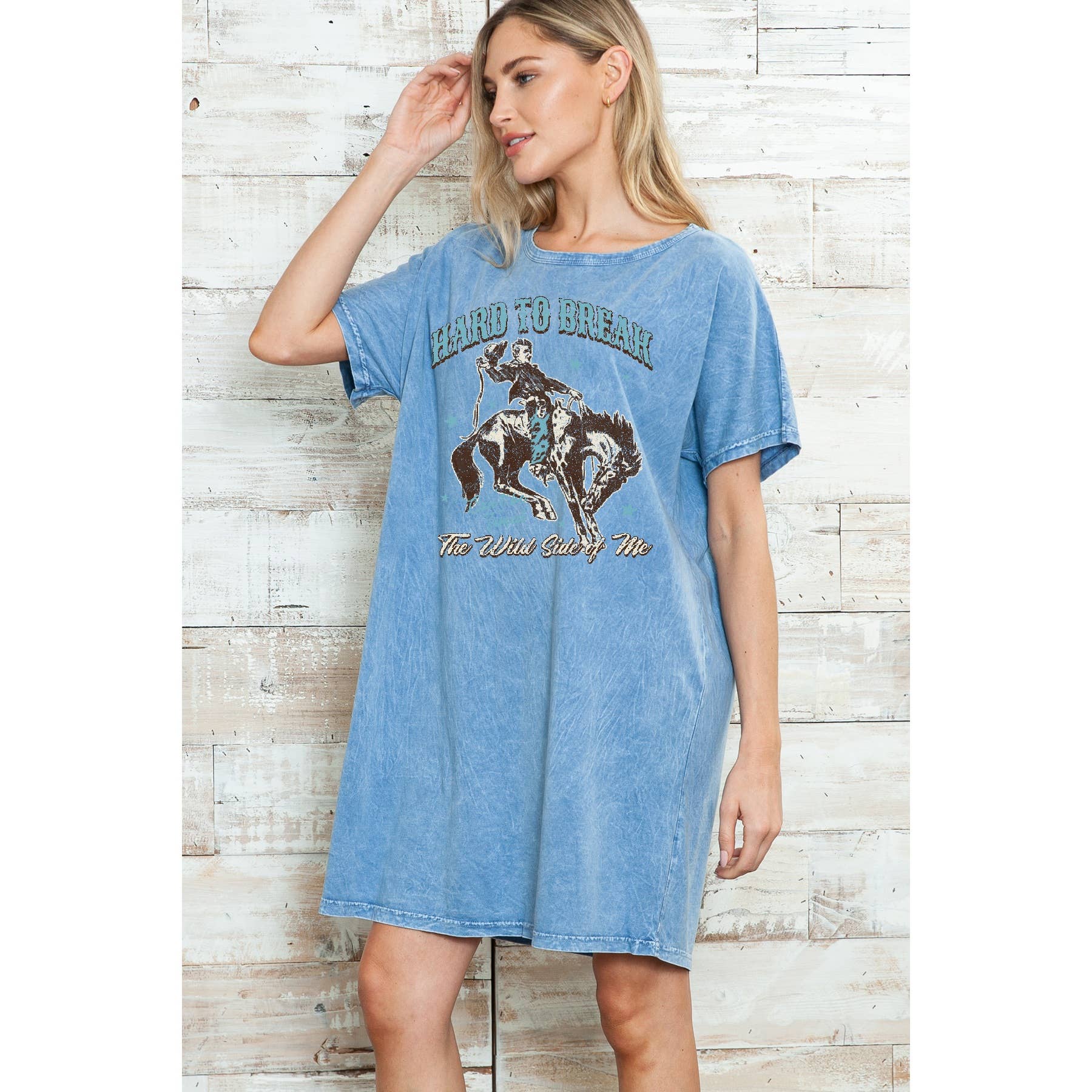 Hard To Break the Wild Side of Mel Mineral Washed Dress