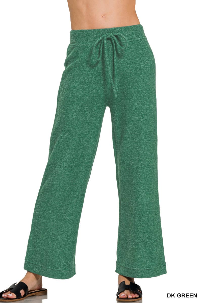 ...SI-27043 Cropped Brushed Hacci Drawstring Pants