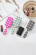 66 Spring 1pc Checkered Pattern Air Cushion Comb Gifts