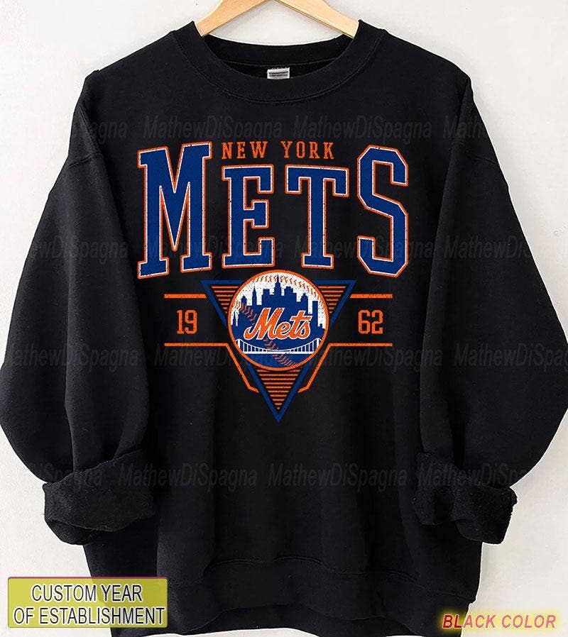 New York Vintage Baseball Crewneck Sweatshirt Tee