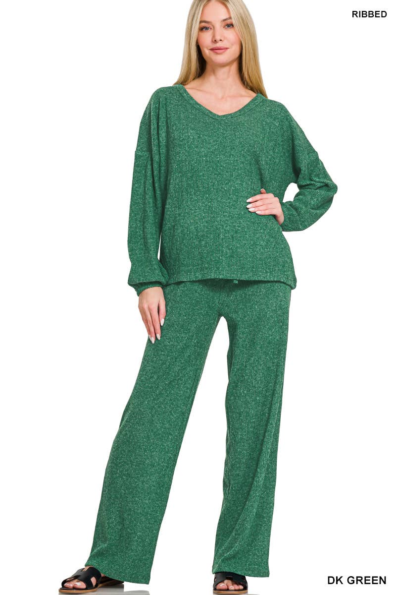 ..SI-27116 Brushed Hacci Long Sleeve & Pants Set