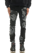 Denim Patched Pants