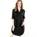 .0202 Woven Tunic Shirt Dress SI-6056
