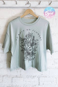 No Rain No Flowers Graphic Long Crop Top
