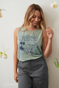 Aloha Hawaii Mineral Graphic Tank Top