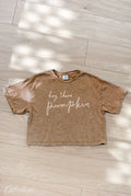 Hey There Pumpkin Cropped Mineral Graphic Top