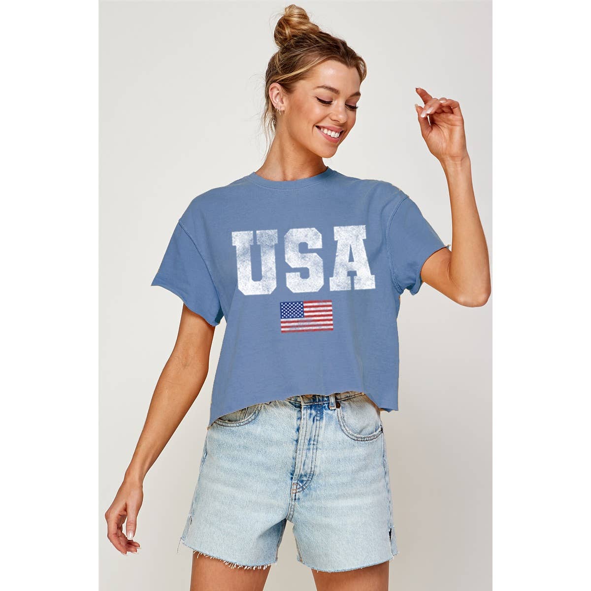 USA Vintage Graphic Crop Top