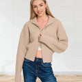 ...1121 Collared Zip Up Sweater SI-28664