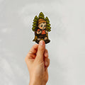 Hiking Kewpie Baby Traditional Tattoo Sticker