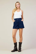 Stretch High-Waisted Denim Shorts