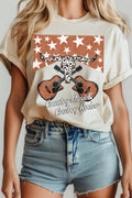 Country Music Short Sleeve Tee Graphic Print Top