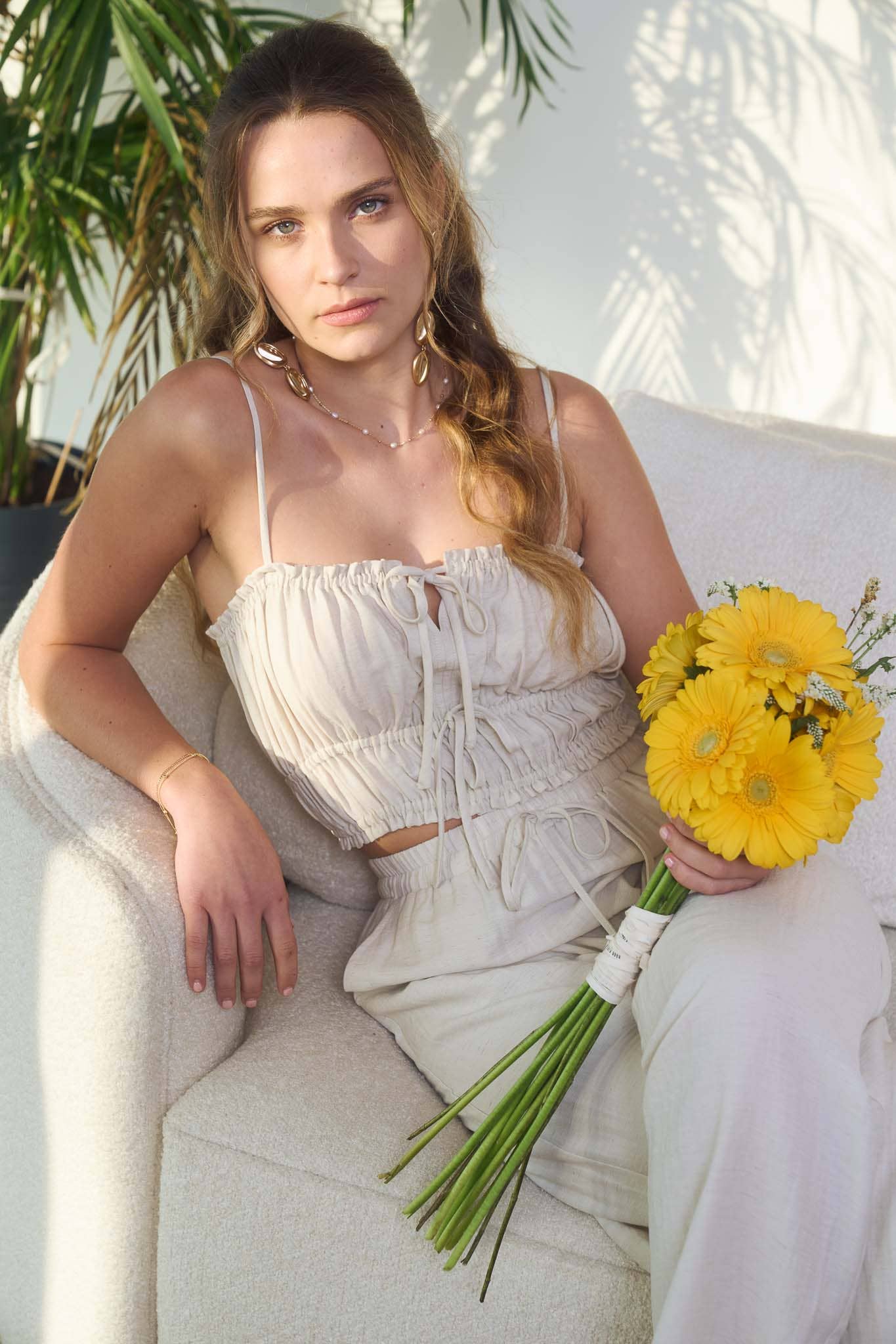 Front Tie Keyhole Detail Spaghetti Strap Crop Top