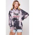 Cozy Winter Vibes Vintage Graphic Tie Dye  Hoodie