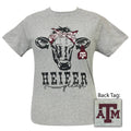 Heifer Please Texas Aandm Sports Grey Short Sleeve
