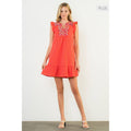 /Size Xl/ Flutter Sleeve Dress w/ Emb