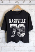 Nashville Music City 79 Graphic Long Crop Top