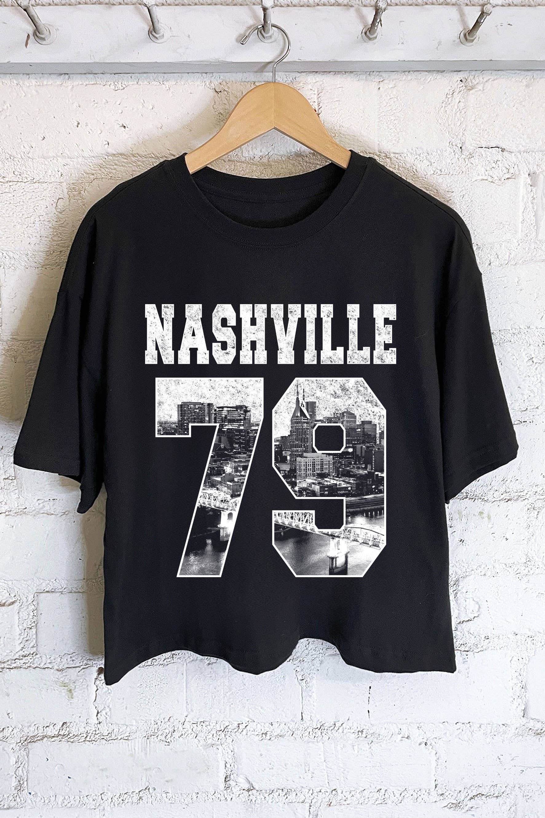 Nashville Music City 79 Graphic Long Crop Top