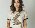 Camo Bunny Patchwork - Cute Easter Ringer T-Shirt