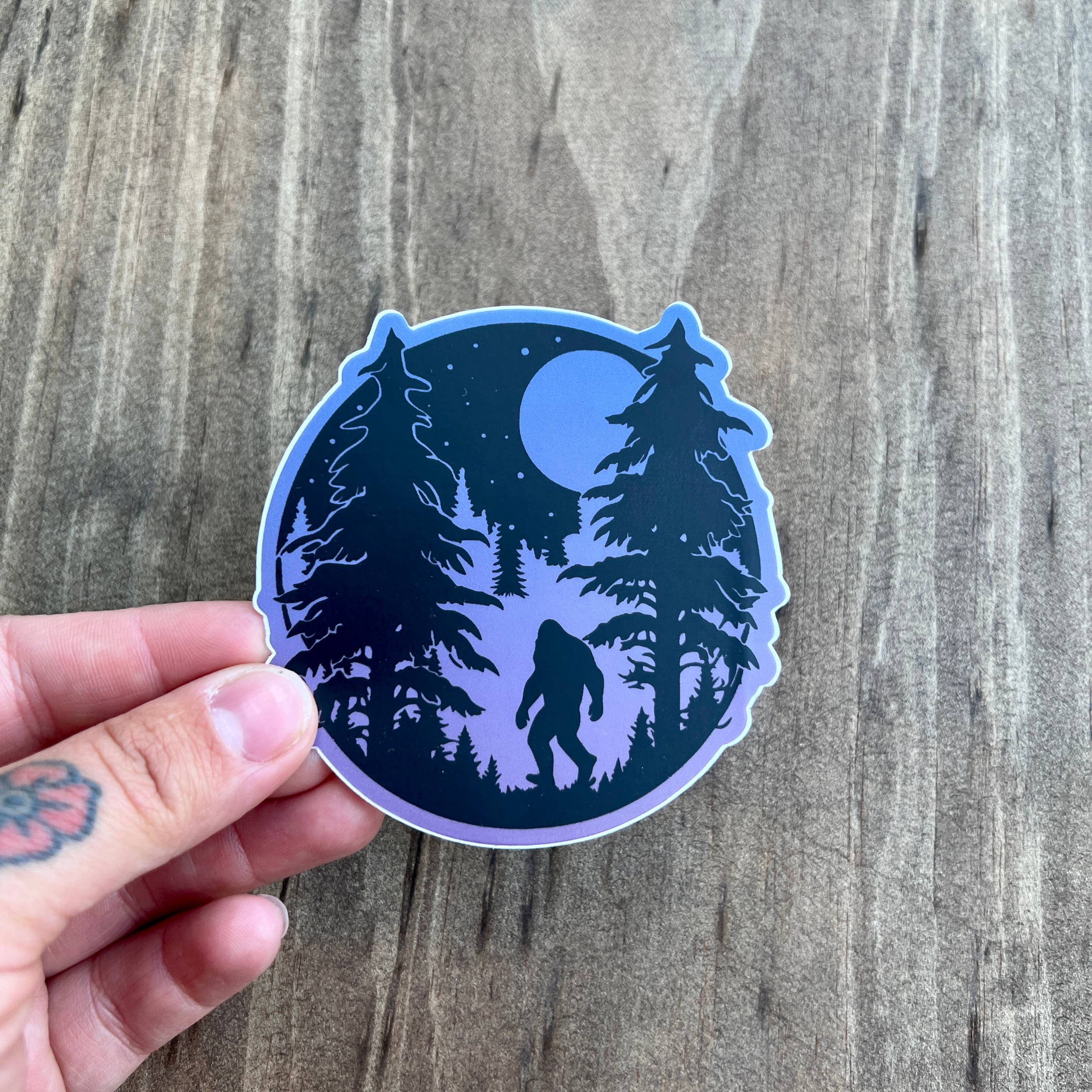 Bigfoot Nature Sticker, Dishwasher Safe Decal 188