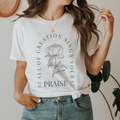 Peony Floral Bible Verse Christian Graphic T-Shirt