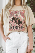 This Ain't My First Rodeo Mineral Graphic Long Crop Top