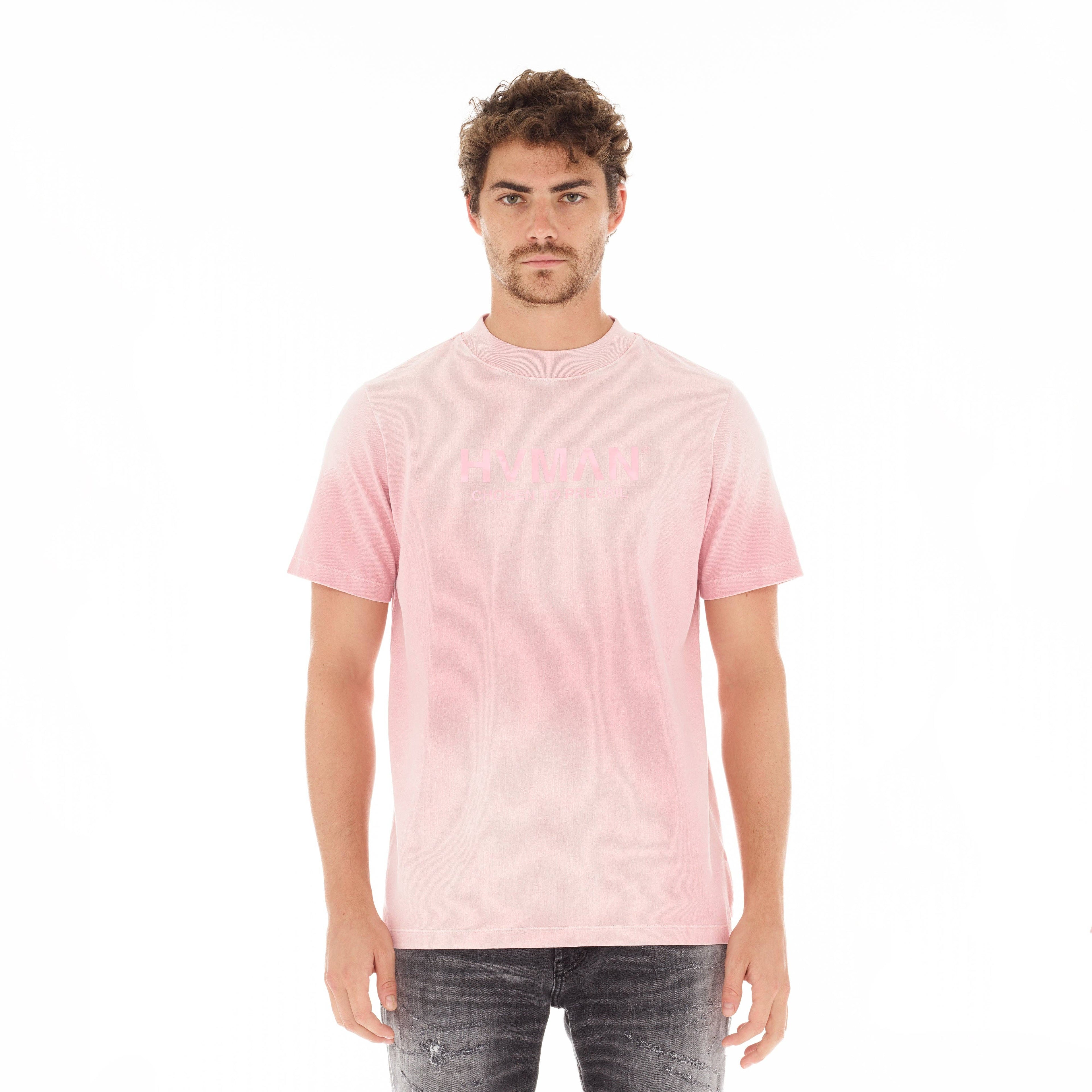 Hvman Basic Logo Tee in Coral
